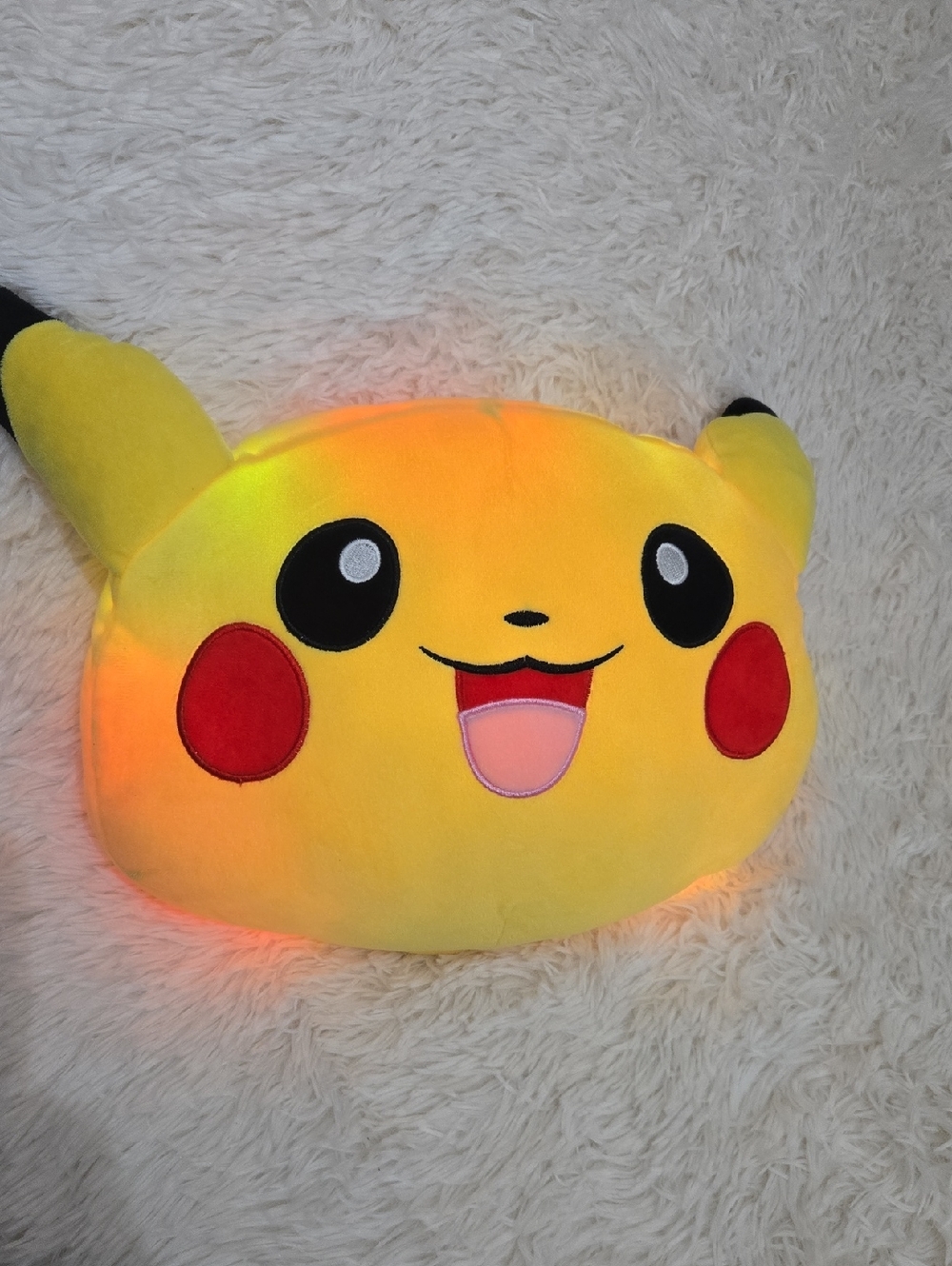 Pokemon Pikachu Plush Light-Up Pillow - Yellow Red